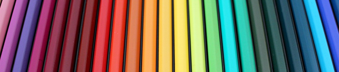 Crayons de couleurs arc en ciel